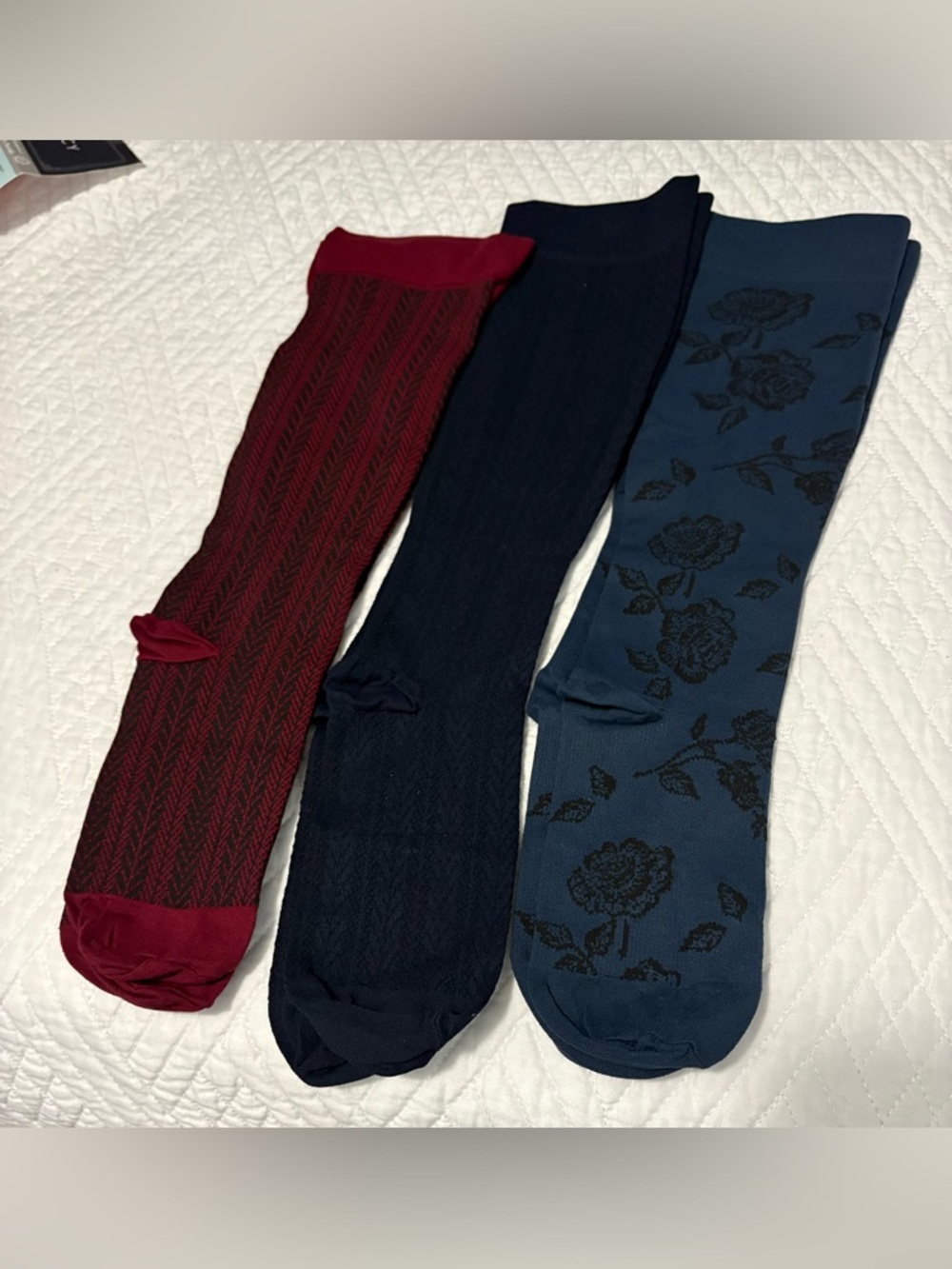 Legacy Men’s and Women’s Graduated Compression Socks - Red,Black and Blue Trio